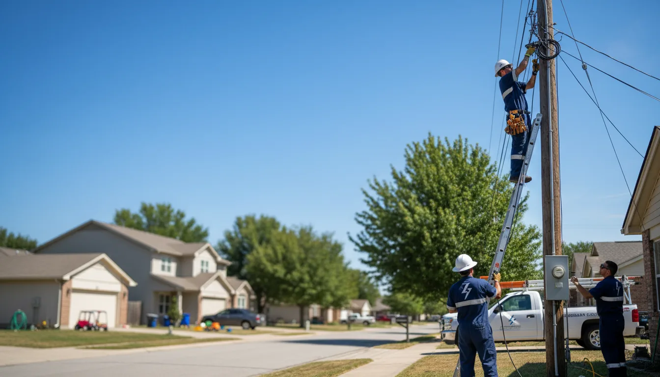 Residential electrician providing installation services in Pointblank, TX